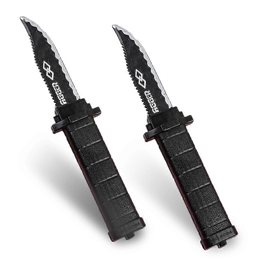 2pcs Fake Retractable Knife Set with Realistic Disappearing Effect for Magic Tricks and Pranks