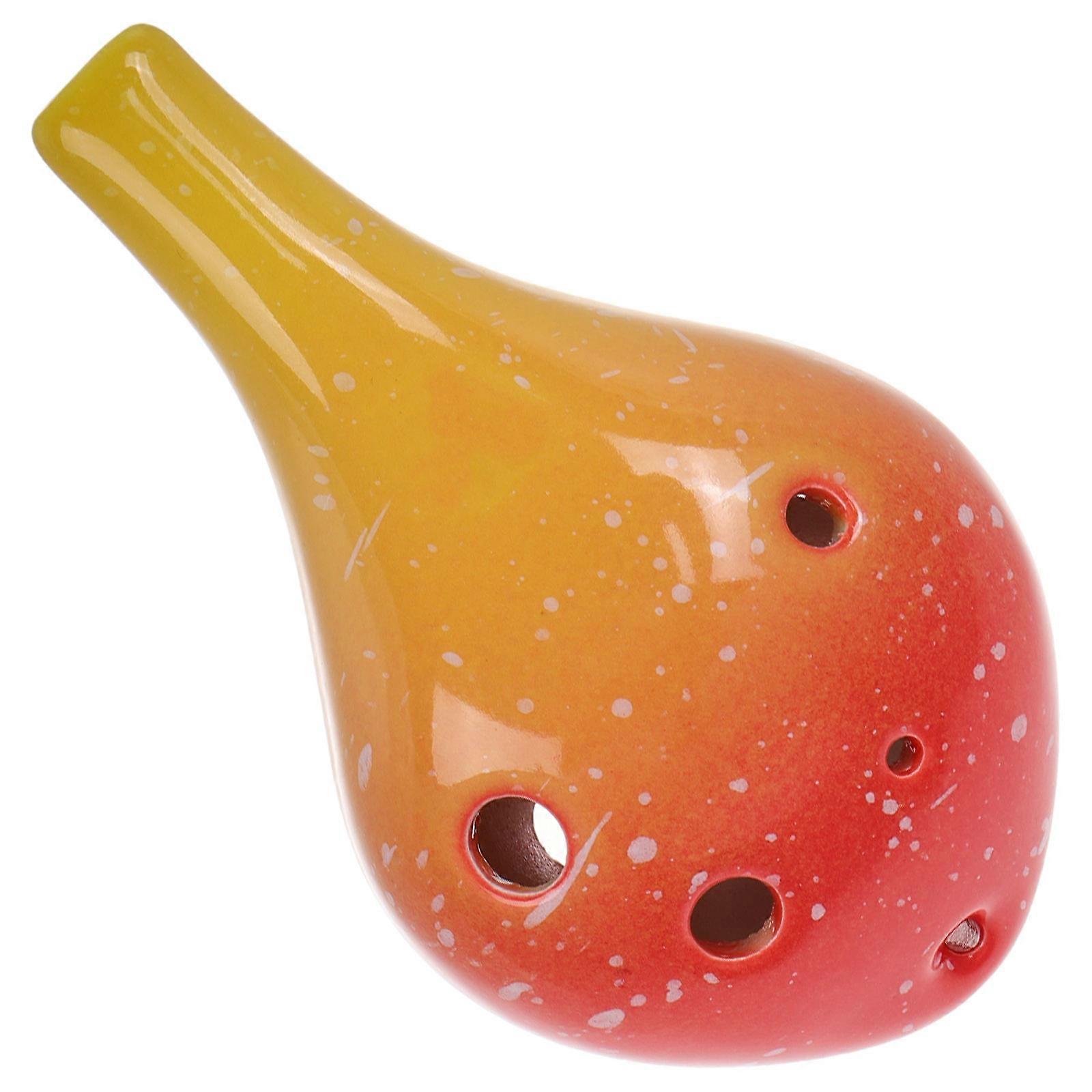 Multi Color Ceramic Ocarina Small 6-Holes for Playing Use Beginner Practice