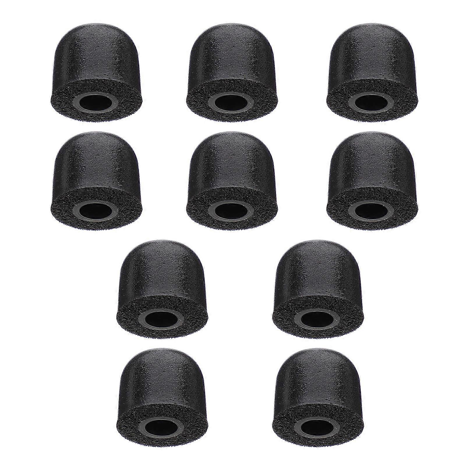 Replacement Earbuds Caps Sponge Earbud Tips for Headphone 10Pcs Set Black