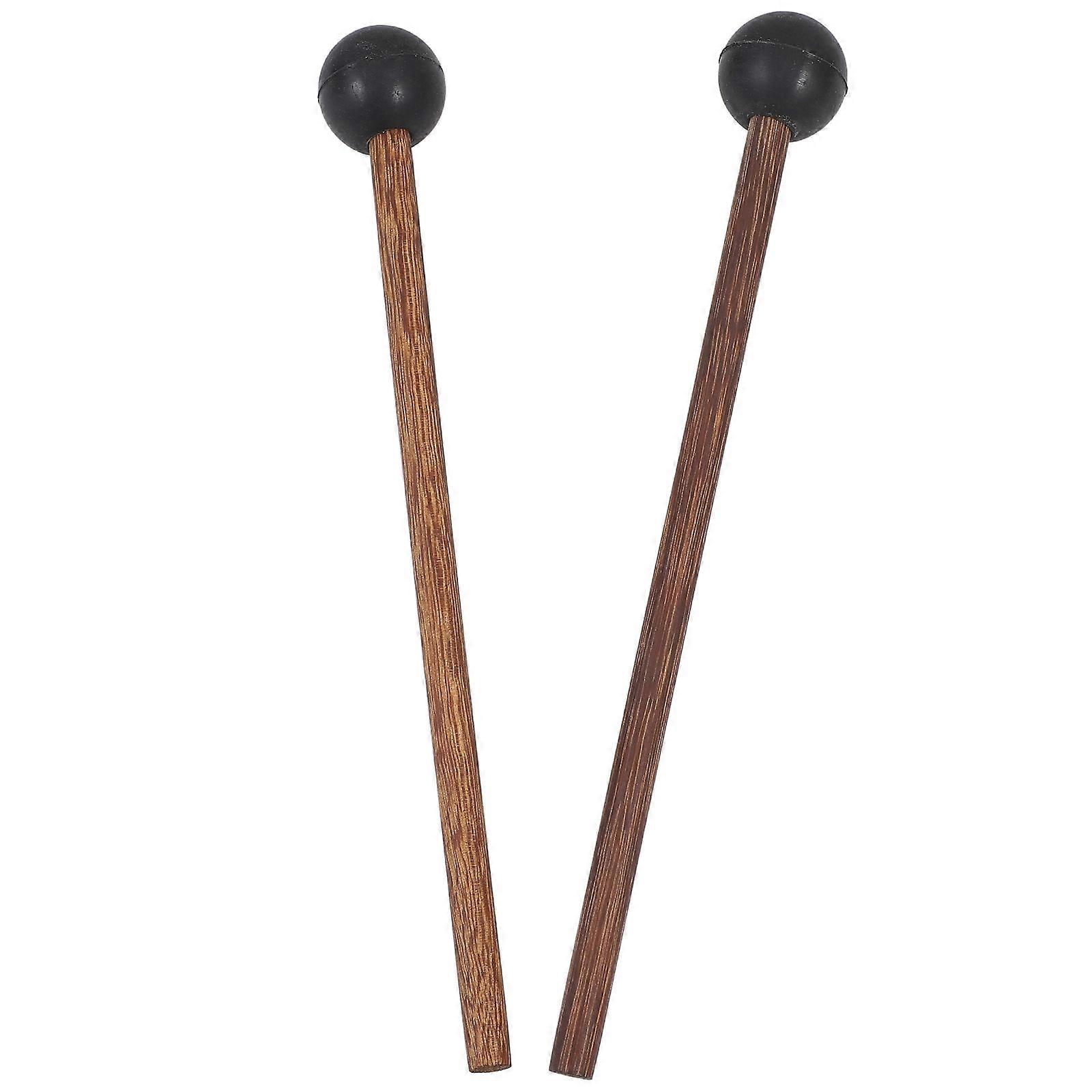 Musical Drumstick Wood Handle for Drum Playing 1Pair Practical Use