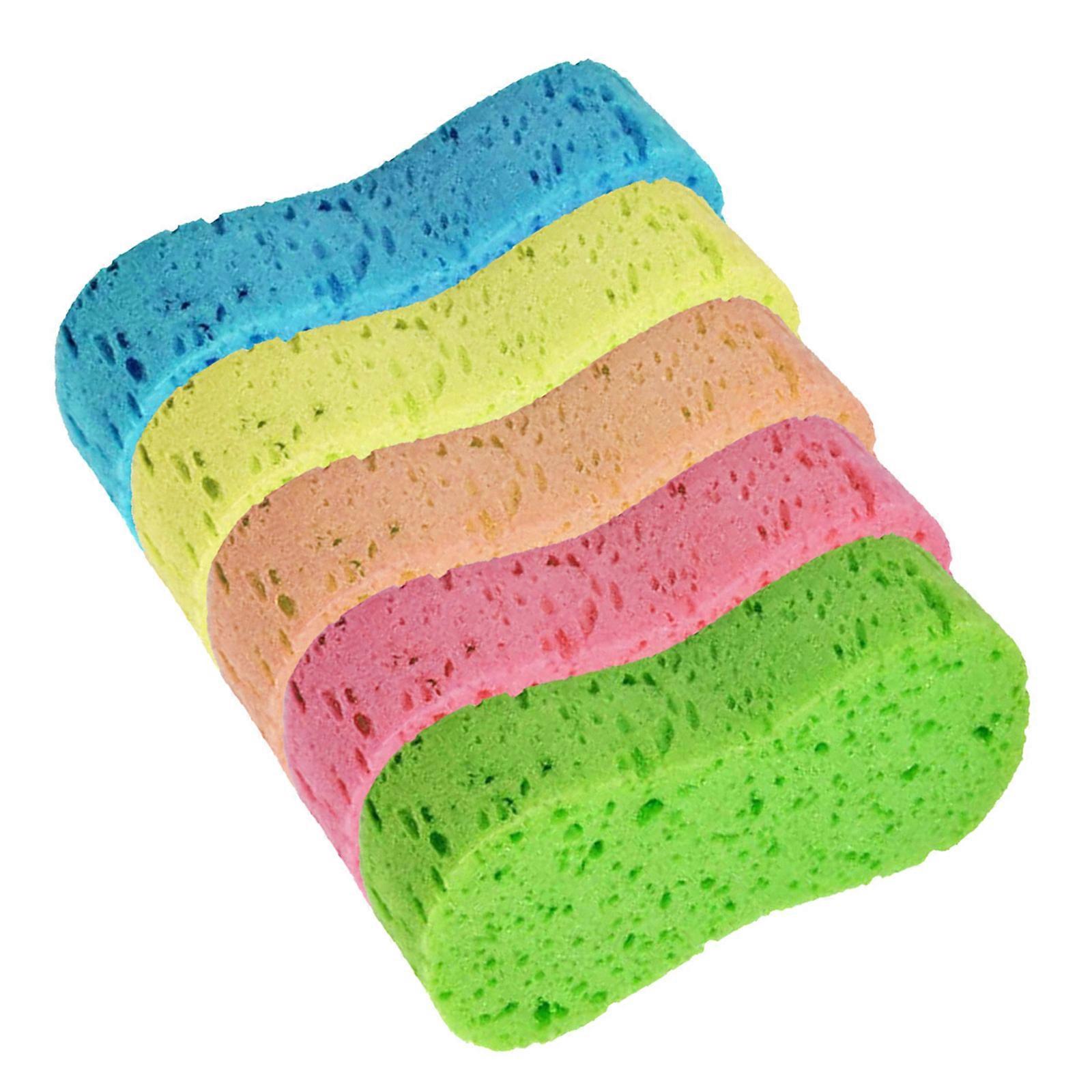 High Density Car Wash Sponge for Polishing 5Pcs Bone Pattern Assorted