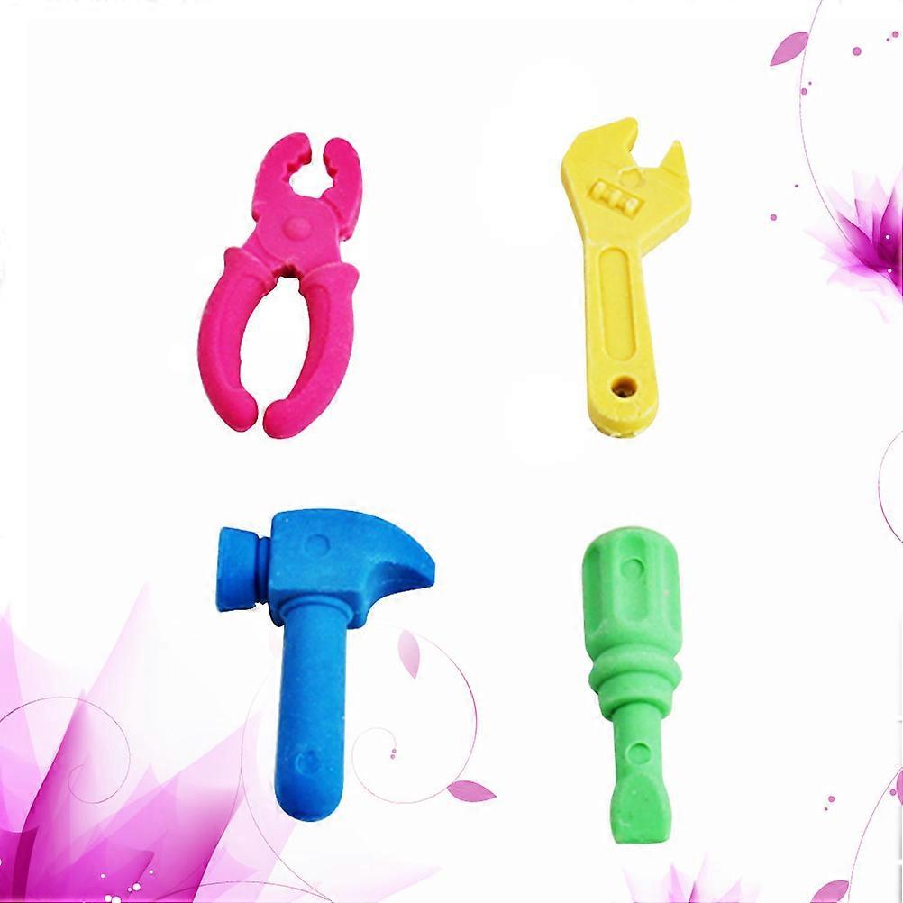Novelty Erasers Cartoon Tool Erasers for Pencil Erasing 4Pcs Set