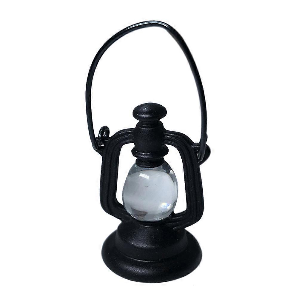Miniature Kerosene Light for Mini House Scene Decor Black