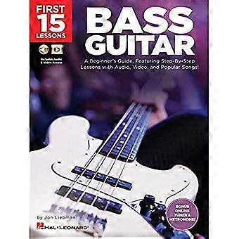 15 premières leçons - Guitare basse : un guide du débutant, avec des leçons étape par étape avec de l'audio, de la vidéo et des chansons populaires !