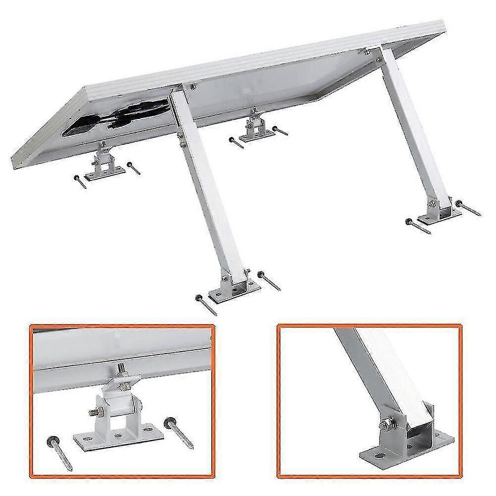 2x Solar Panel Floor Mount Mount Adjustable Roof Mounting Bracket Feetshort