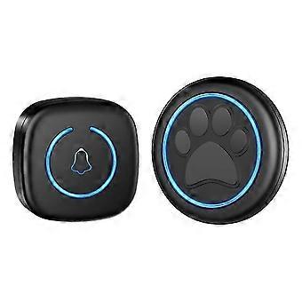 Wireless Doorbell for Cats & Dogs 300M Range 60 Songs High Volume Waterproof Smart Home Training Bell US Plug Black