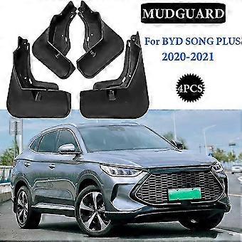 Bilskjermer av høy kvalitet for Byd Song Plus 2020 2021 Fremre MudGuard Splash Guards Fender Mudflaps Biltilbehør 4 stk