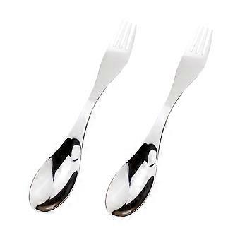 Camping-Spork Edelstahl 2-in-1 Löffel-Gabel-Kombination Leichtes Reisebesteck-Set für Outdoor-Aktivitäten