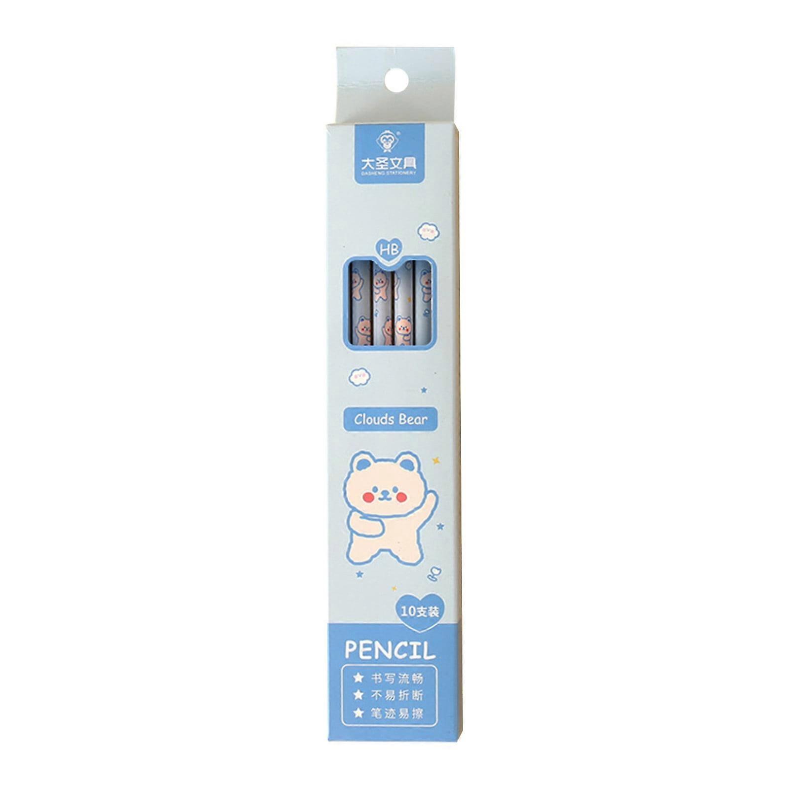 10 Pcs Cute Pencils with Erasers