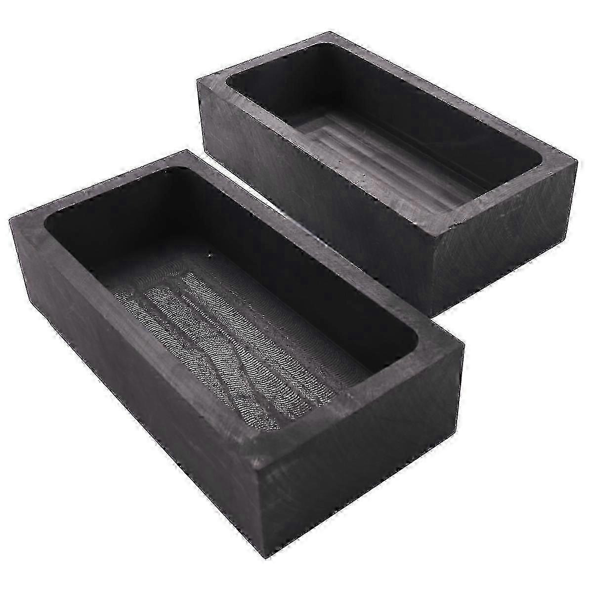 Graphite mold for casting refining metal 2pcs 1kg crucible