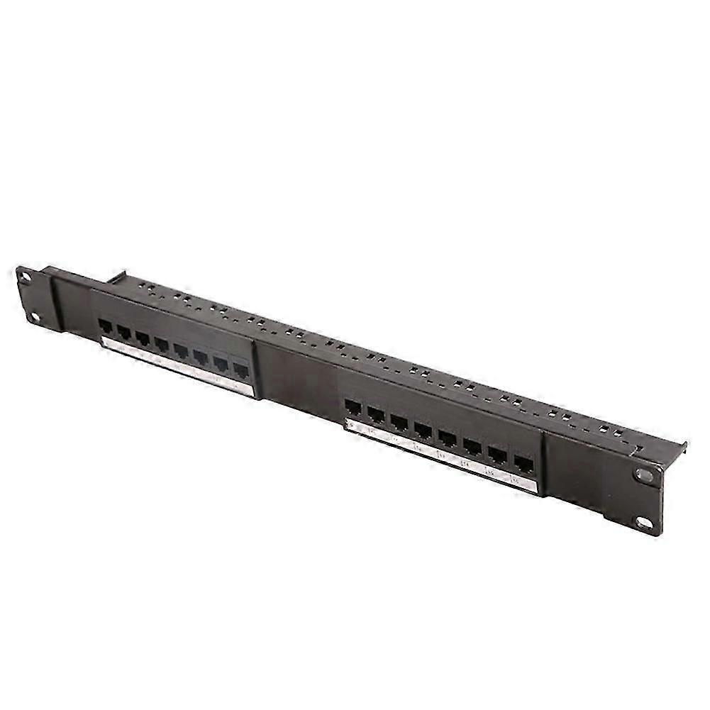 16-Port Cat-6 Network Patch Panel Rackmount -Through Patch Panel Straight-Through Patch Panel Overhead Patch Panel