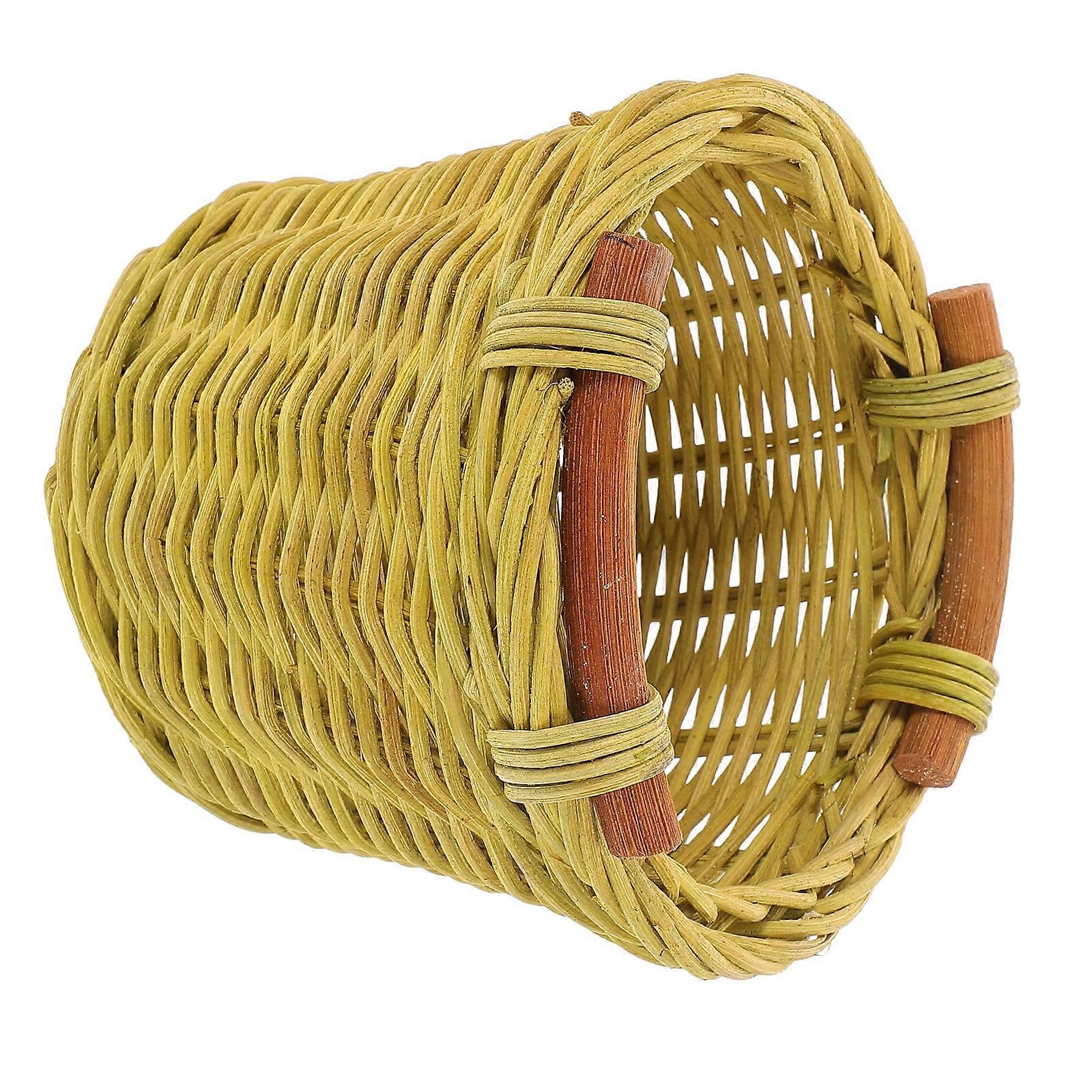 Woven Storage Basket for Multi-Function Use Imitation Rattan