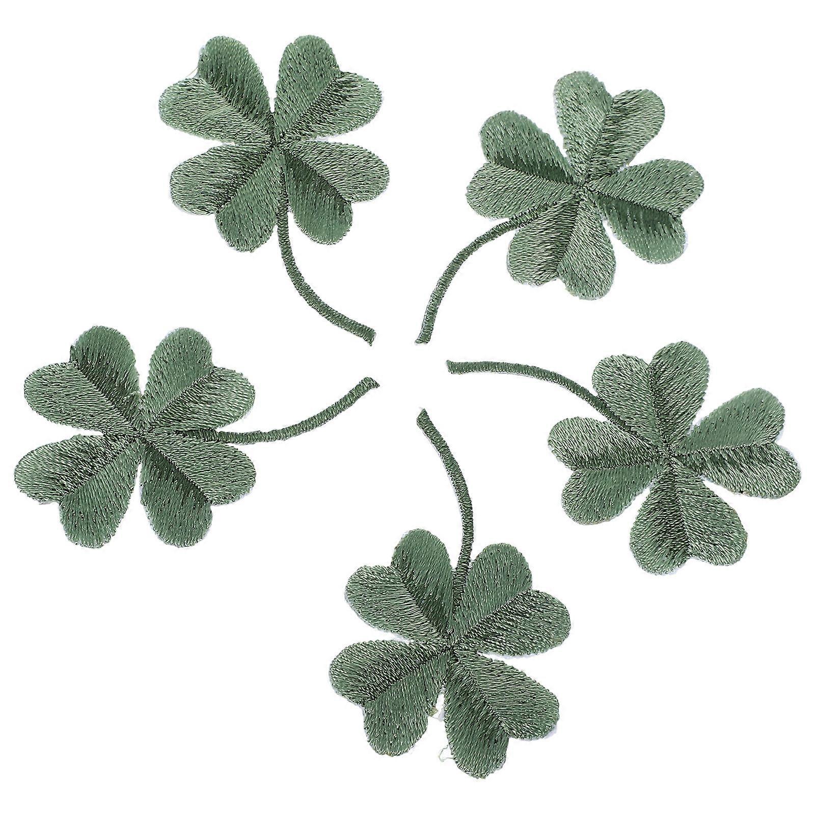 Embroidery Patch Cloth Patch for Clothes Decor 15Pcs Green