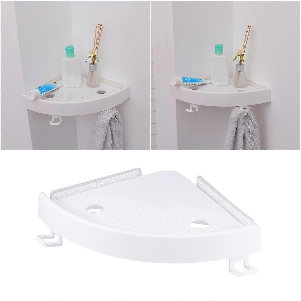 Bathroom Corner Shelf Strong Suction Kitchen Wall Corner Shelf with Hooks