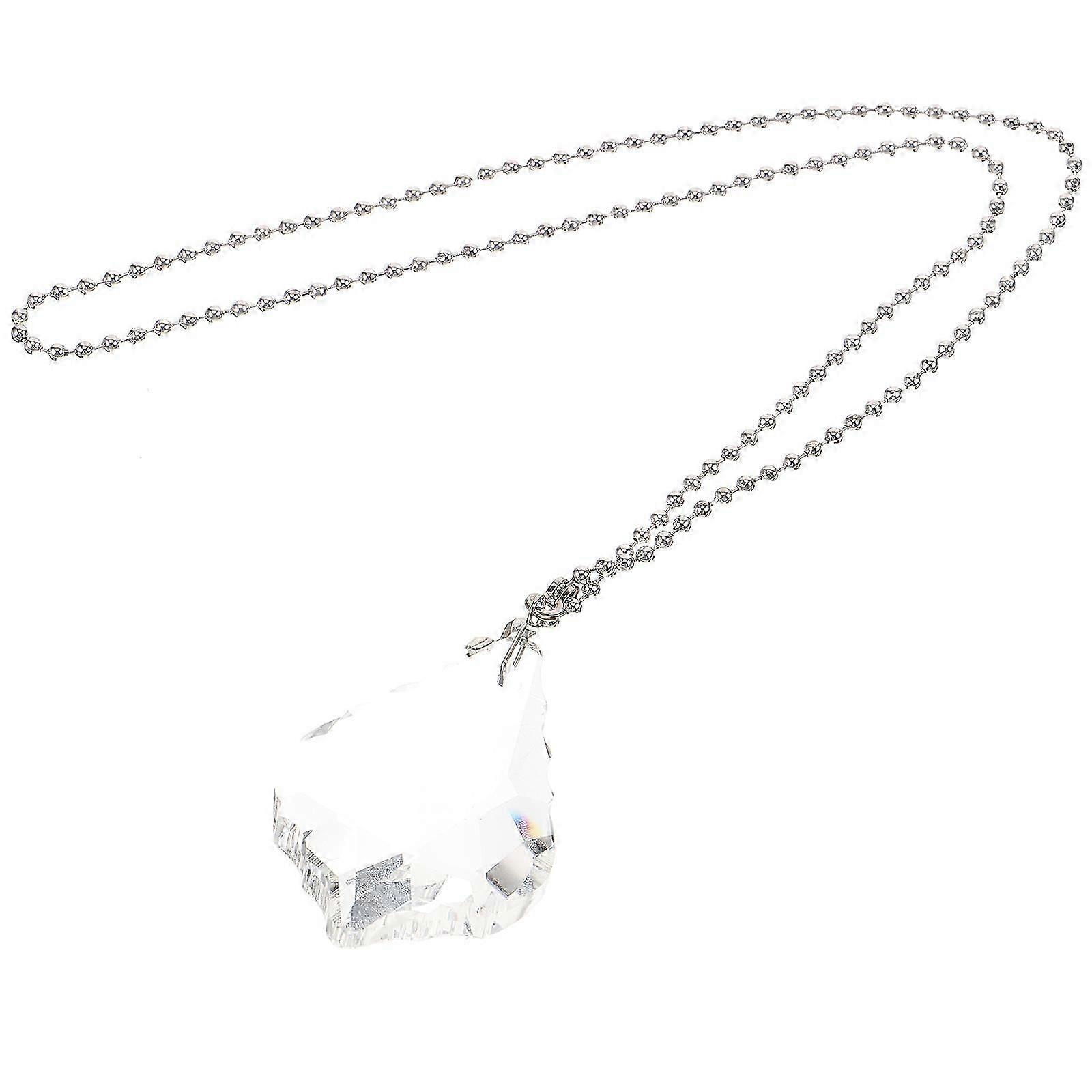 Ceiling Fan Pull Chain Silver Crystal Beaded Pull Chain Extension 2Pcs
