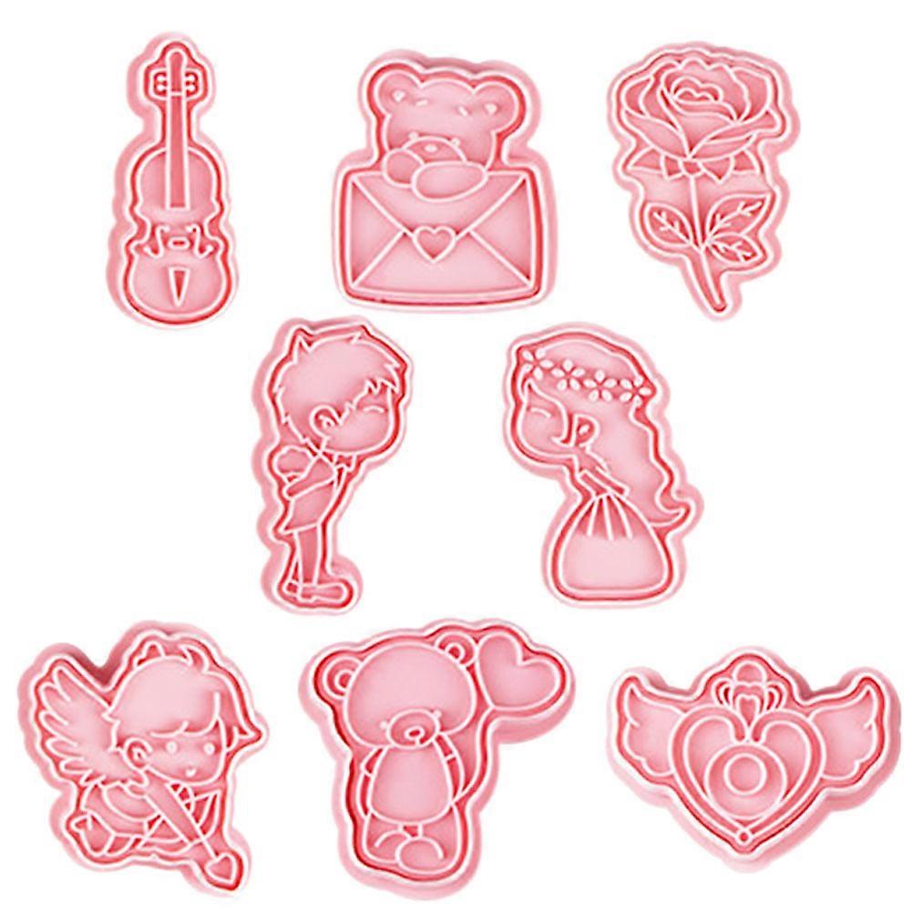 Mold 8Pcs Cookie Stamp for DIY Baking Use
