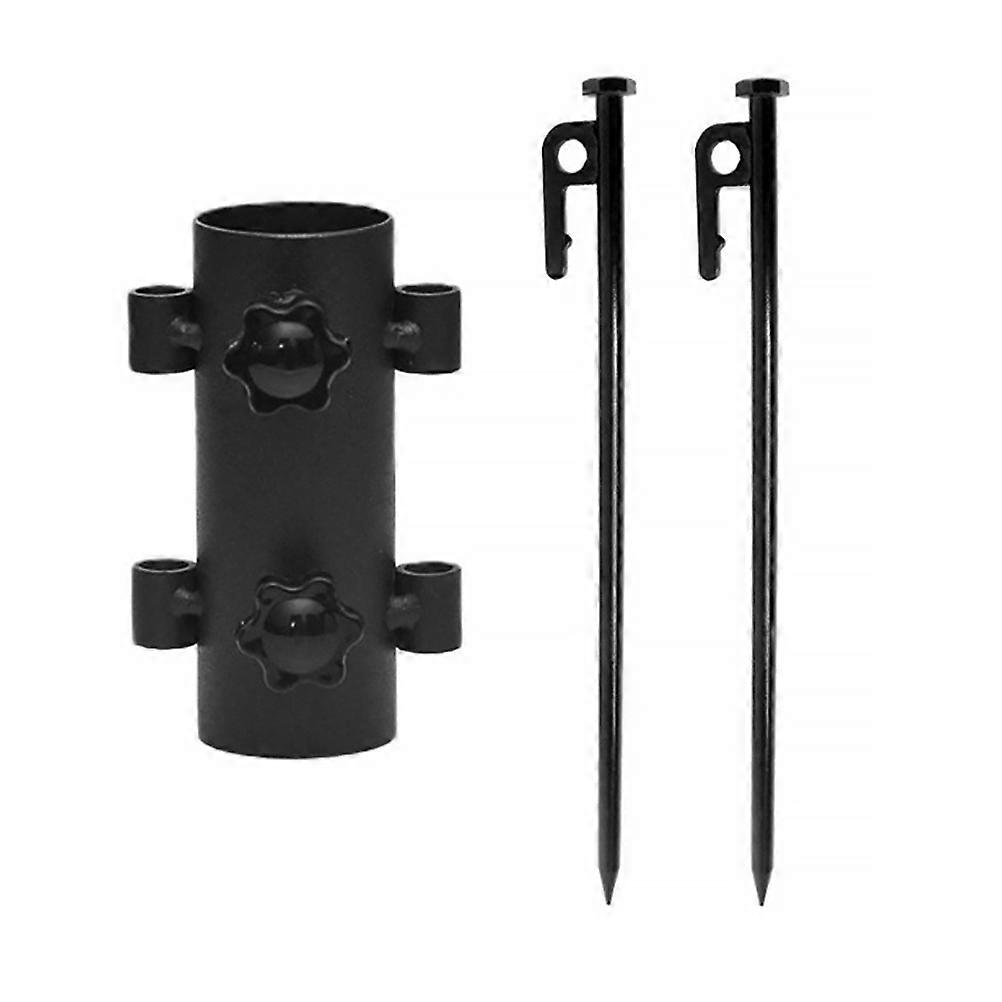 Outdoor Pole Holder Metal Multi-Function Umbrella Base for 4Sets