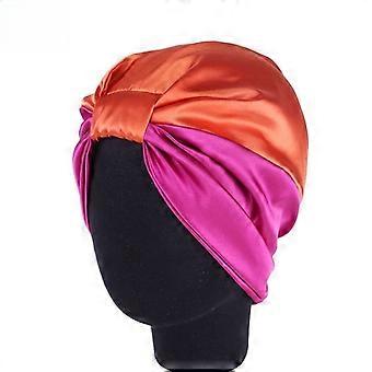 1PCS Silkesalong Panser Kvinner Sleep Shower Cap Badehåndkle Hår Tørr Rask Elastisk Hårpleie Panser Head Wrap Lue 6 Farger