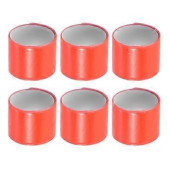 High Visibility Reflective Slap Bracelets for Running 6Pcs Safety Wrist Bands