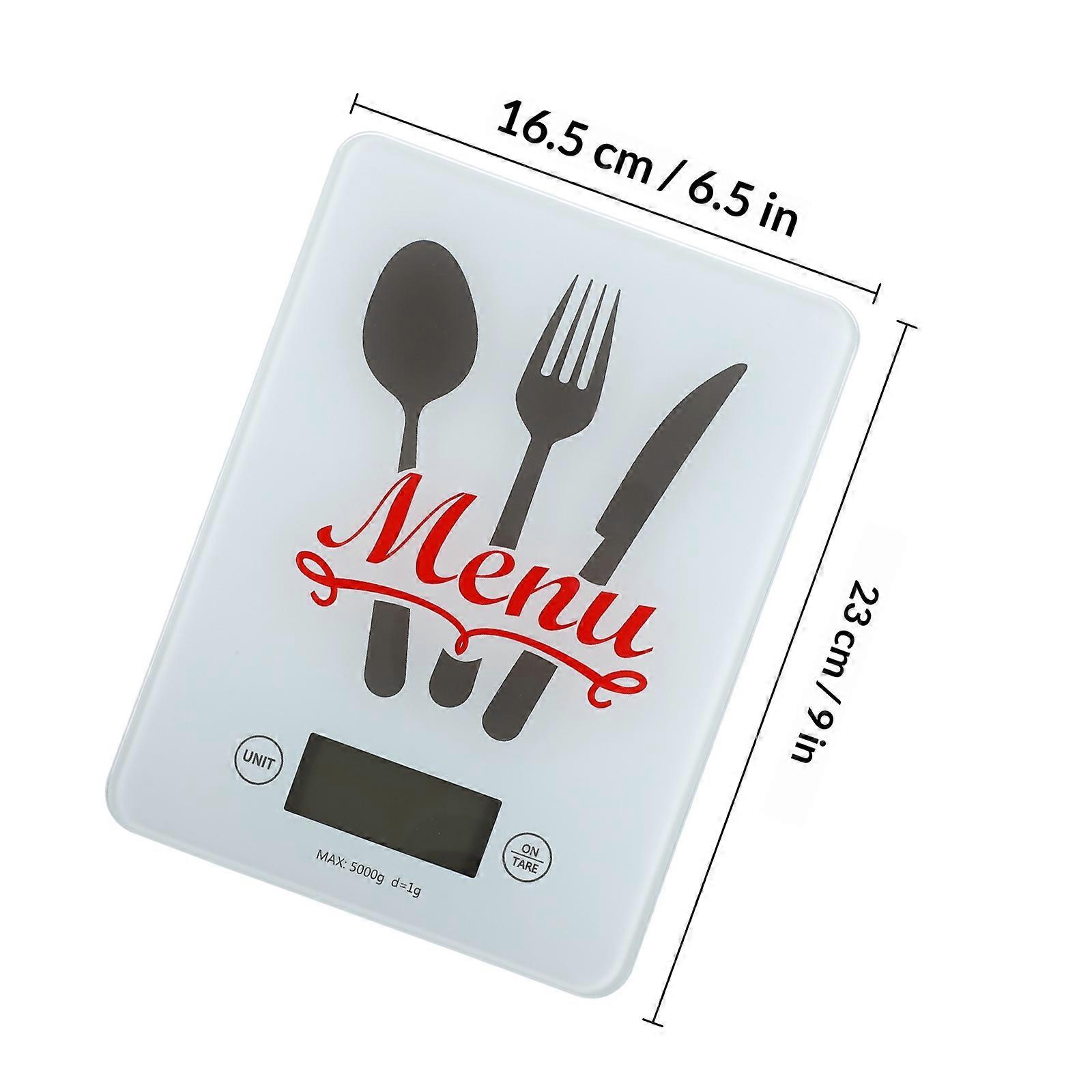 Kitchen Scales Digital Portable Lightweight Kitchen Gadget Tracking Intake Metal Rectangular 1Set