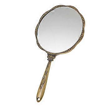 Vintage Håndholdt Makeup Spejl Bærbar Kompakt Retro Design Holdbar konstruktion Ægte refleksion Rejser Daglig brug Elegant stil