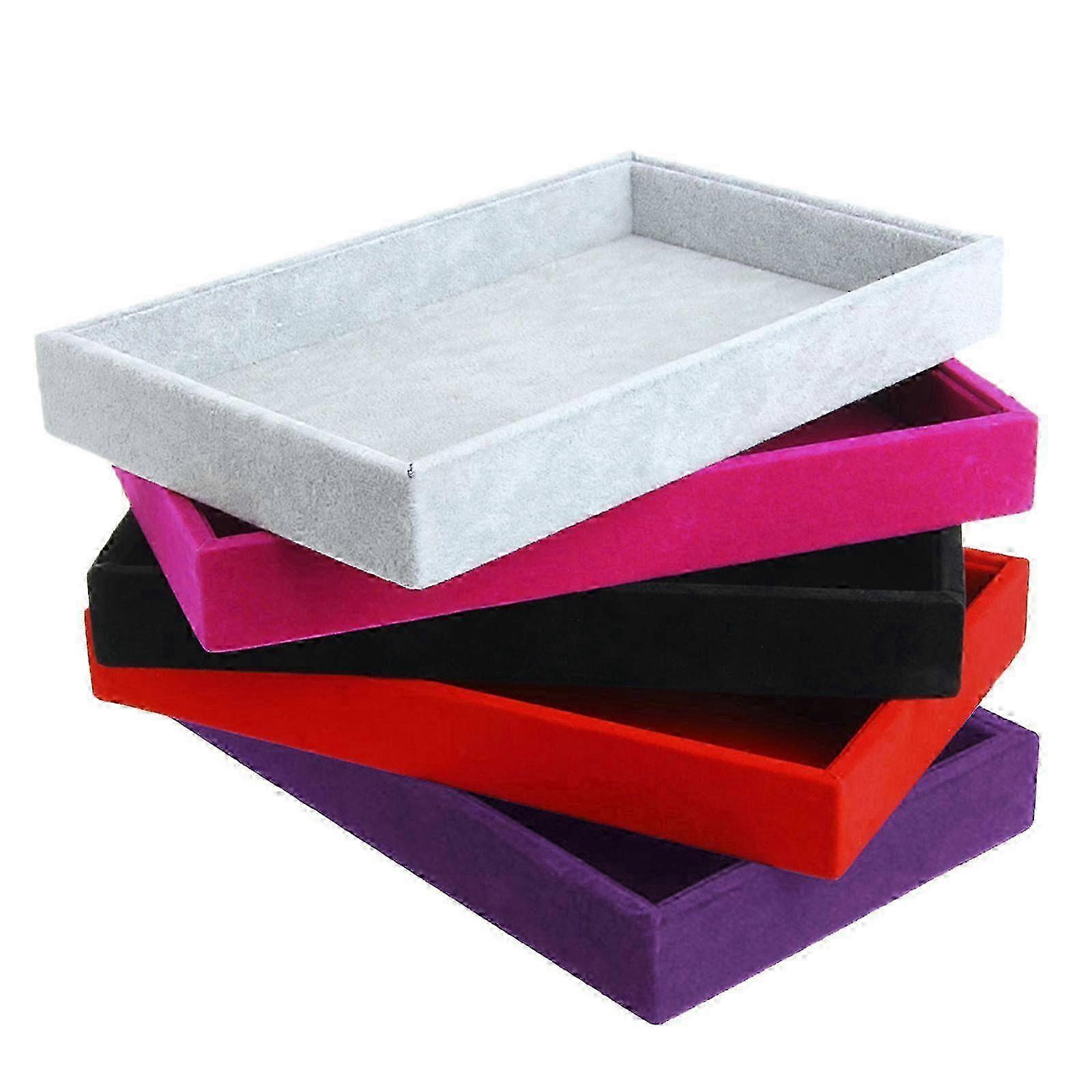 Large Capacity Stackable Tray compatible withJewelry and Accessories Storage - Rose Red Multi-Purpose Display Drawer Organizer