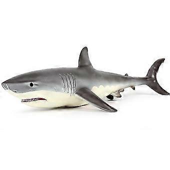 Great White Shark Model, 55cm Oversized PVC Soft Rubber Simulation Marine Wildlife Animal Toy