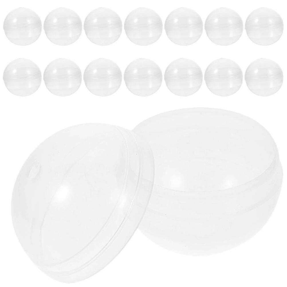 Vending Machine Empty Capsules Toy Capsules for Storage 50Pcs Clear Material