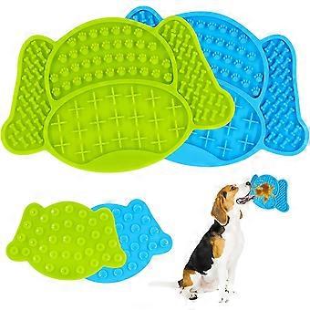 Dog Lick Pads, 2 Pcs Dog Lick Pads With Powerful Suction Cups Silicone Lick Pads, Pet Lick Pads For Bath, Trimming And Training