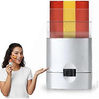 Yellow Red Eye Face Paint Sticks, Spain Sports Face Paint compatible with Football Soccer Baseball Softball Athletes Sports Fan Makeup