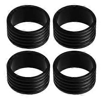4Pcs Tennis Racket Grip Rings Racket Fixed Rings Grip Tape for Tennis Racket Handle Tacky Tennis Racket Grip Bands Set Black