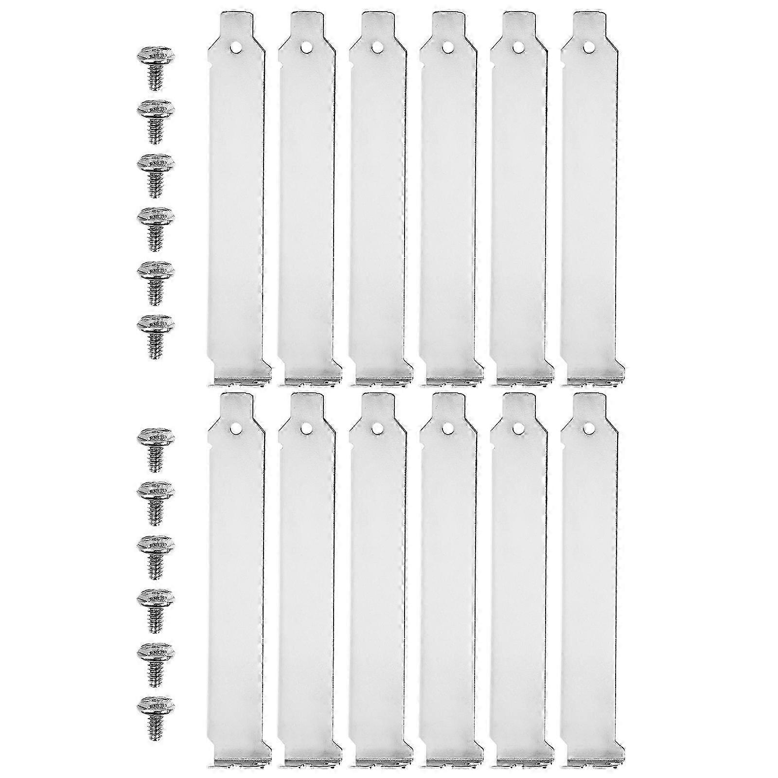 PCI Expansion Blank Plate | 12Pcs Pack | Silver for Computer Cooling
