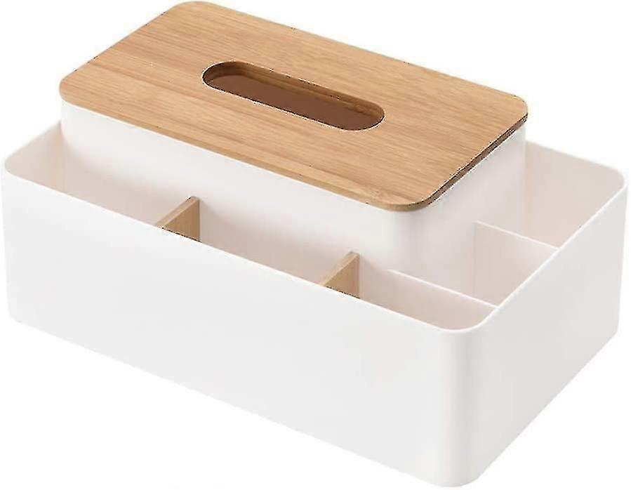 Multifunction Tissue Box Rectangular Facial Tissue Holder Dispenser -SJL