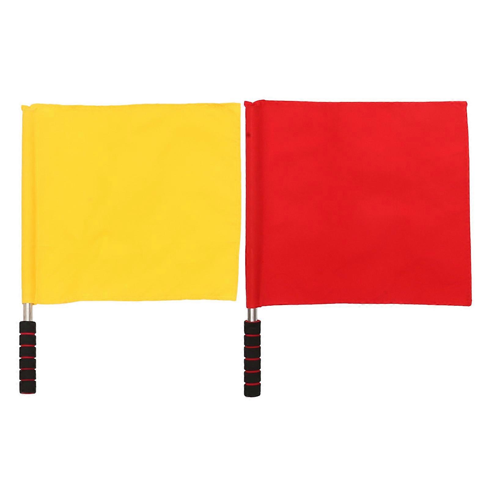 2Pcs School Judge Flags Conducting Signal Flags Race Command Flags Warning Referee Flags