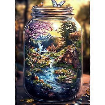 Quebra-cabeças para adultos ImpossiblePuzzles para adultos Quebra-cabeças Mundo na Garrafa Sonho da Natureza SQZ1588