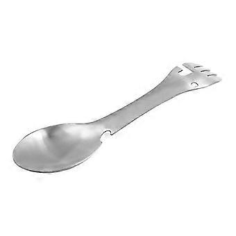 Durable Camping Spoon Corrosion Resistant Stainless Steel Compact Portable 5 in 1 Opener Fork for Outdoor KAESI