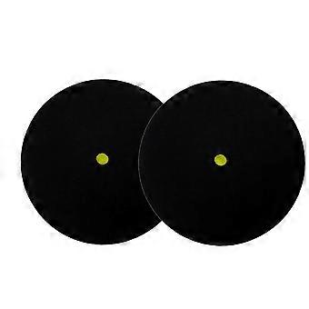 Conjunto de 6 bolas de squash de borracha de baixa velocidade com um ponto amarelo, ideais para competições profissionais.