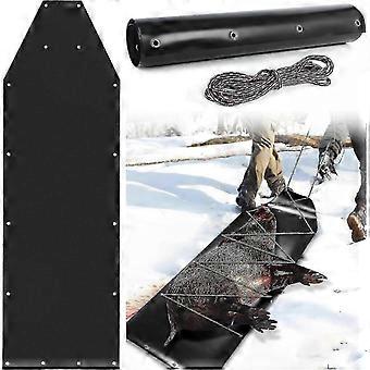Deer Sled Waterproof with 2 Ropes for Ice Fishing and Firewood Transport