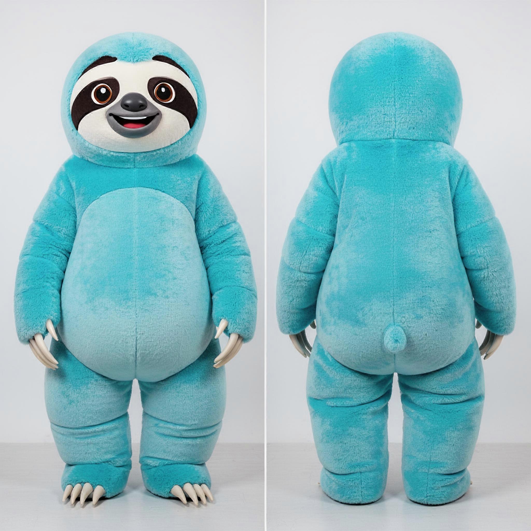 MASTICOT Cyan Broad Shouldered Giant Sloth Mascot