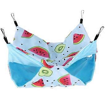 Pet Hamster Hanging Hammock Bunkbed Hammock Suitable compatible with Hamsters Guinea Pigs and Other Small PetsS Watermelon Kiwi