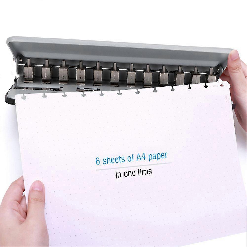 Multi function Adjustable Mushroom Hole Puncher Paper Binding Hole Punch Machine (Gray)