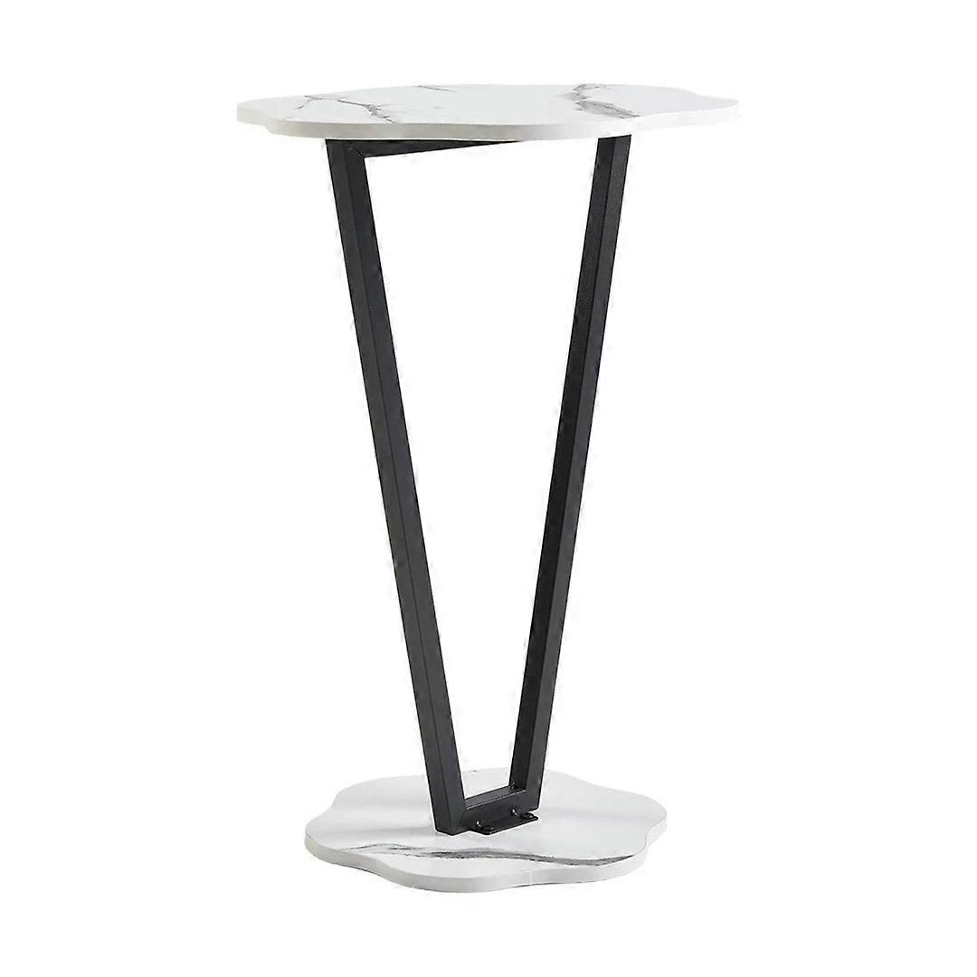 2 Tiers Marble Effect Coffee Side End Table Sofa Bedside Side