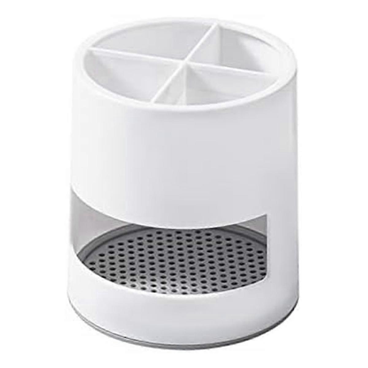 Separate Racks, Bathroom Toothbrush Paste Storage Boxes, White