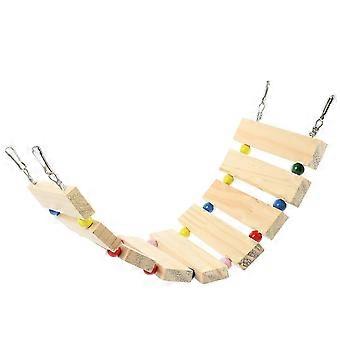 Hamsterleiter-Spielzeug, 3-teilig, aus Holz, Kletterkäfig für Kleintiere