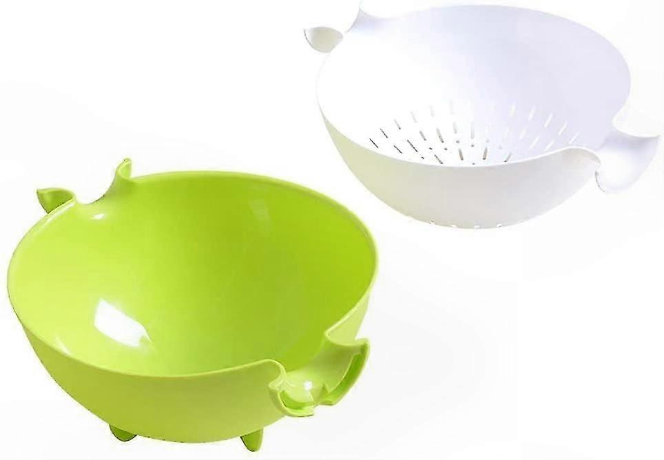 Dual-Function Strainer and Bowl Combo for Kitchen Use