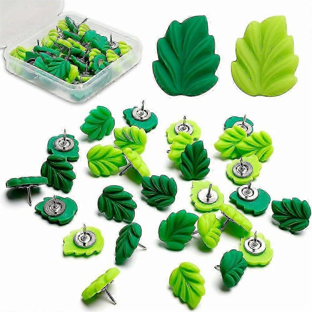 30 Pack Leaf-Shaped Reusable Pushpins