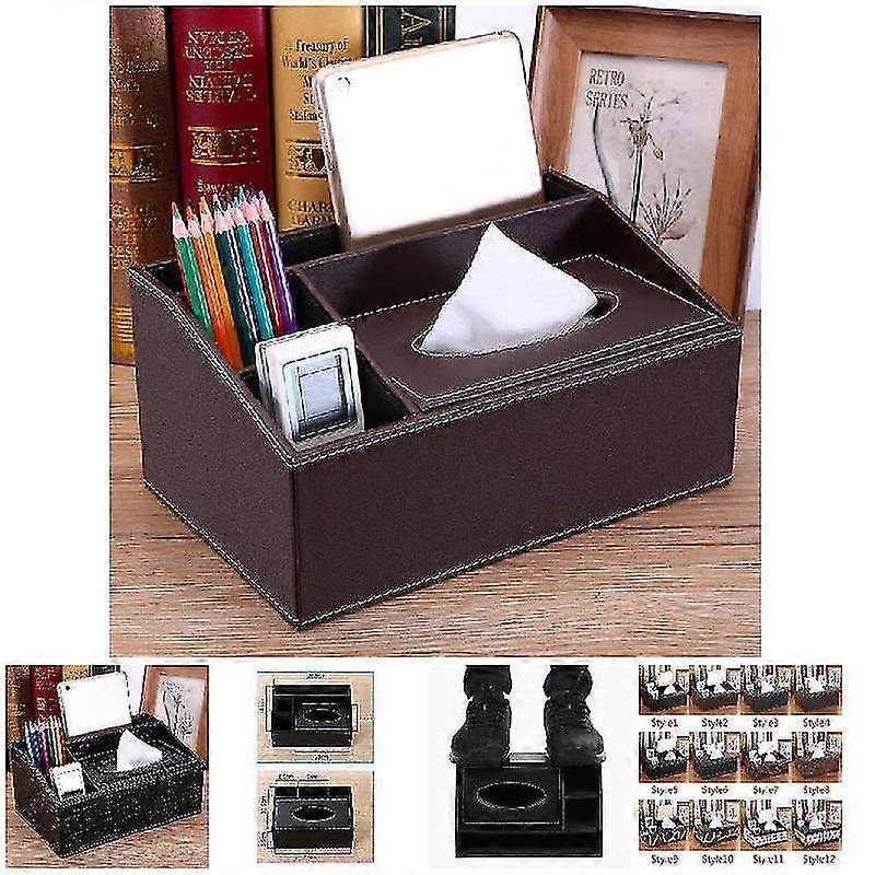 Desk-Friendly PU Tissue Storage Box