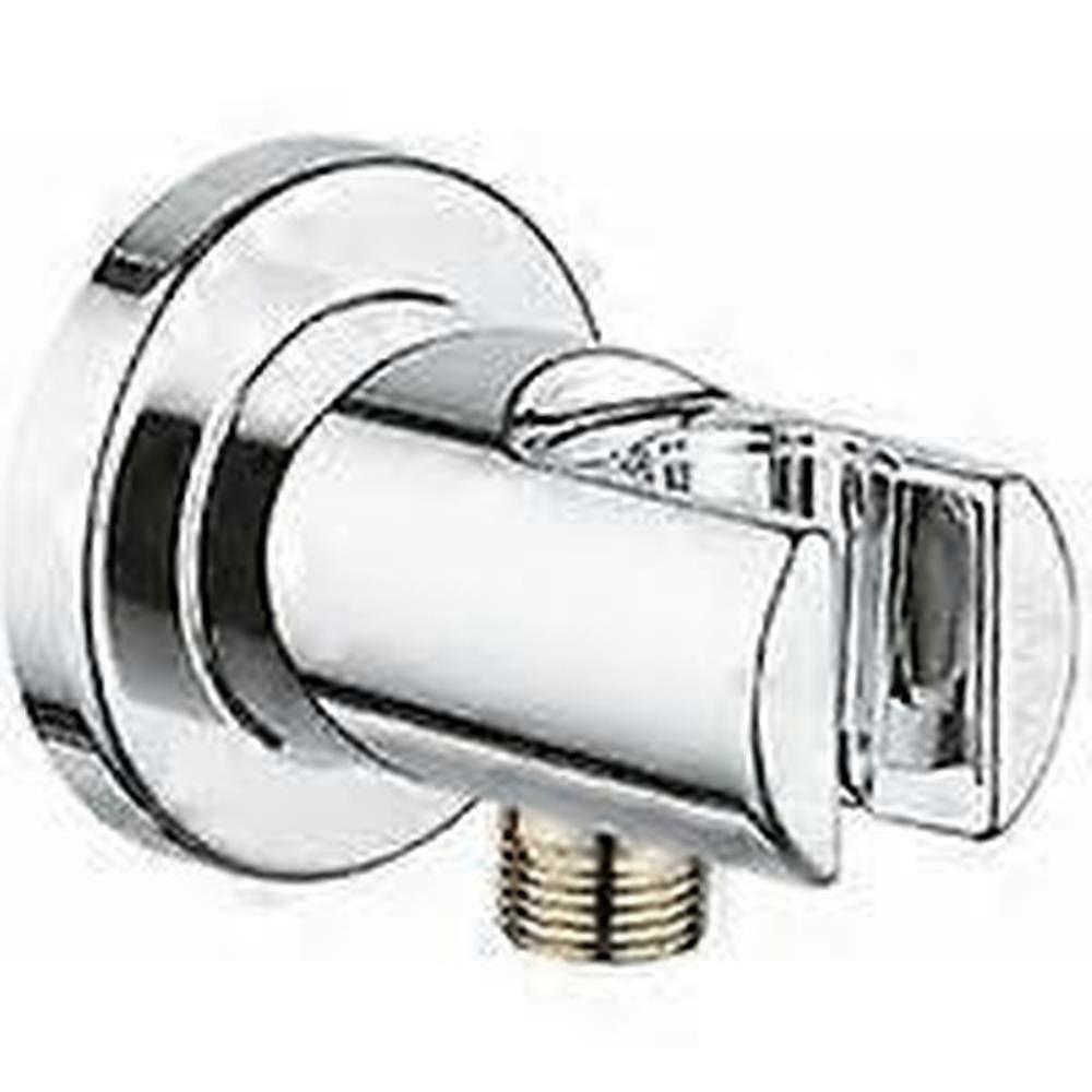 Concealed Elbow 1/2" with Wall Bracket, External Thread, Chrome Finish for Hand Shower
