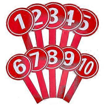 10 Pcs Handheld Foam Number Score Paddles, Multipurpose Scoring Boards for Competitions, Voting, Judges