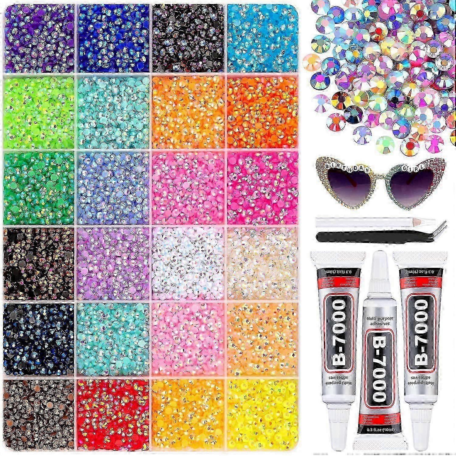 3mm Iridescent Flatback Rhinestone Set